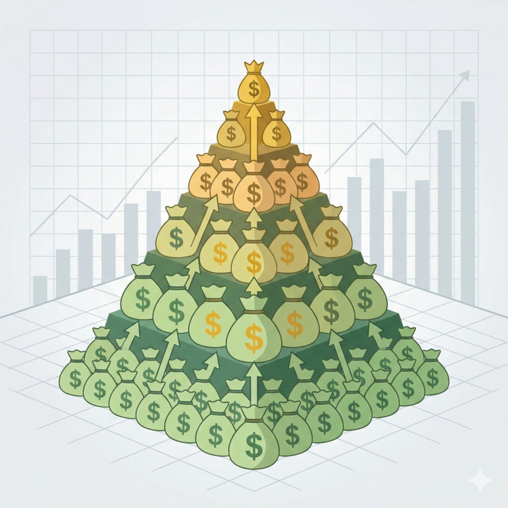 O que é pirâmide financeira com cripto